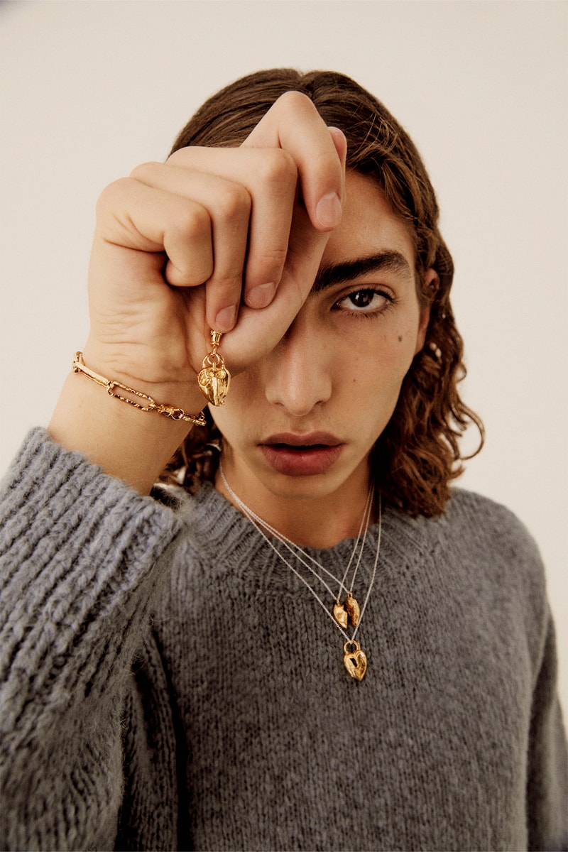 Alighieri YOOX Capsule Collection Accessories Necklaces Bracelets Interlocking Heart Gold