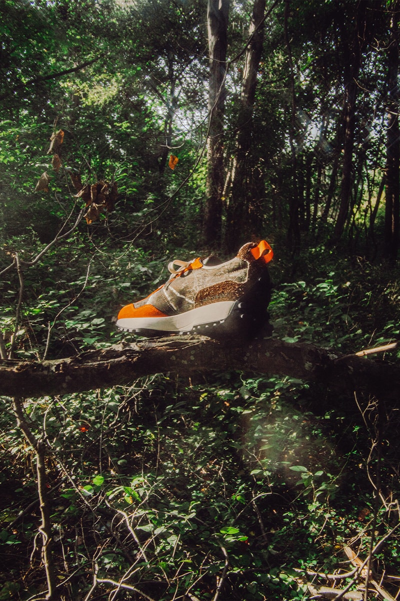 atmos x New Balance 327 "Realtree" Official Look Camo Orange Brown Heel View