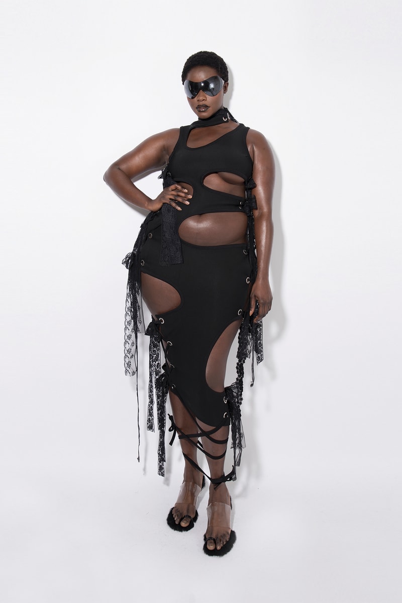 AVAVAV Fall/Winter 2022 Neo-Nude Collection Shibari Inspired Piece Front View