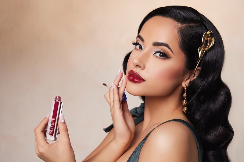 Becky G Tresluce Beauty Lip Tint Collection Makeup Bold y Atrevida Mesmerize Captivate Fearless