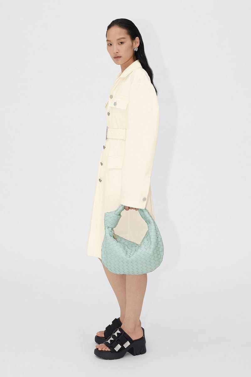 Bottega Veneta Jodie Teen Size Handbags Pastel Blue