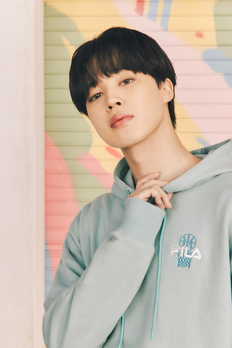 BTS FILA Dynamite Capsule Collection Pastel Green Hoodie Jimin K-pop