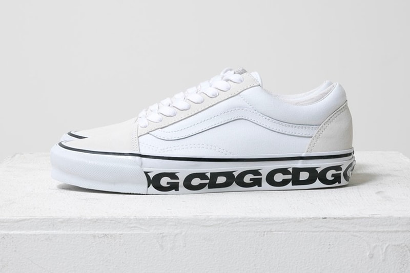 CDG Vans White Old Skool Collaboration Sneakers Footwear Kicks Shoes