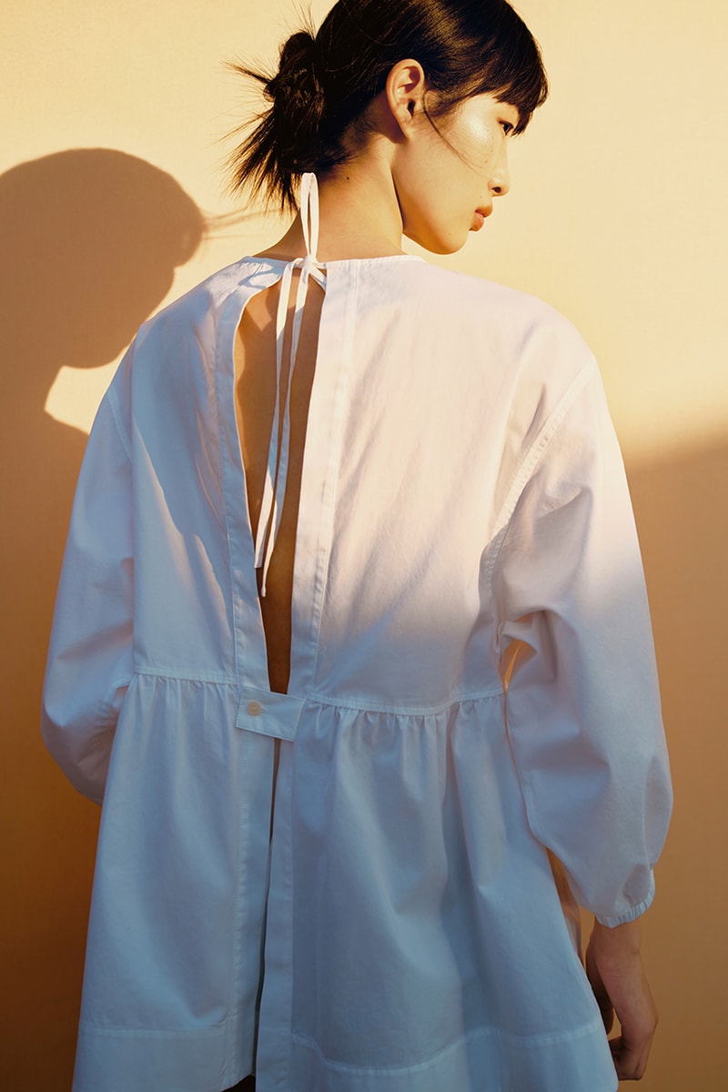 cos lunar new year white dress tie back