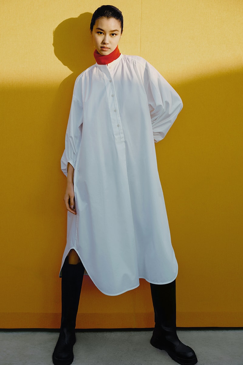 cos lunar new year white midi dress