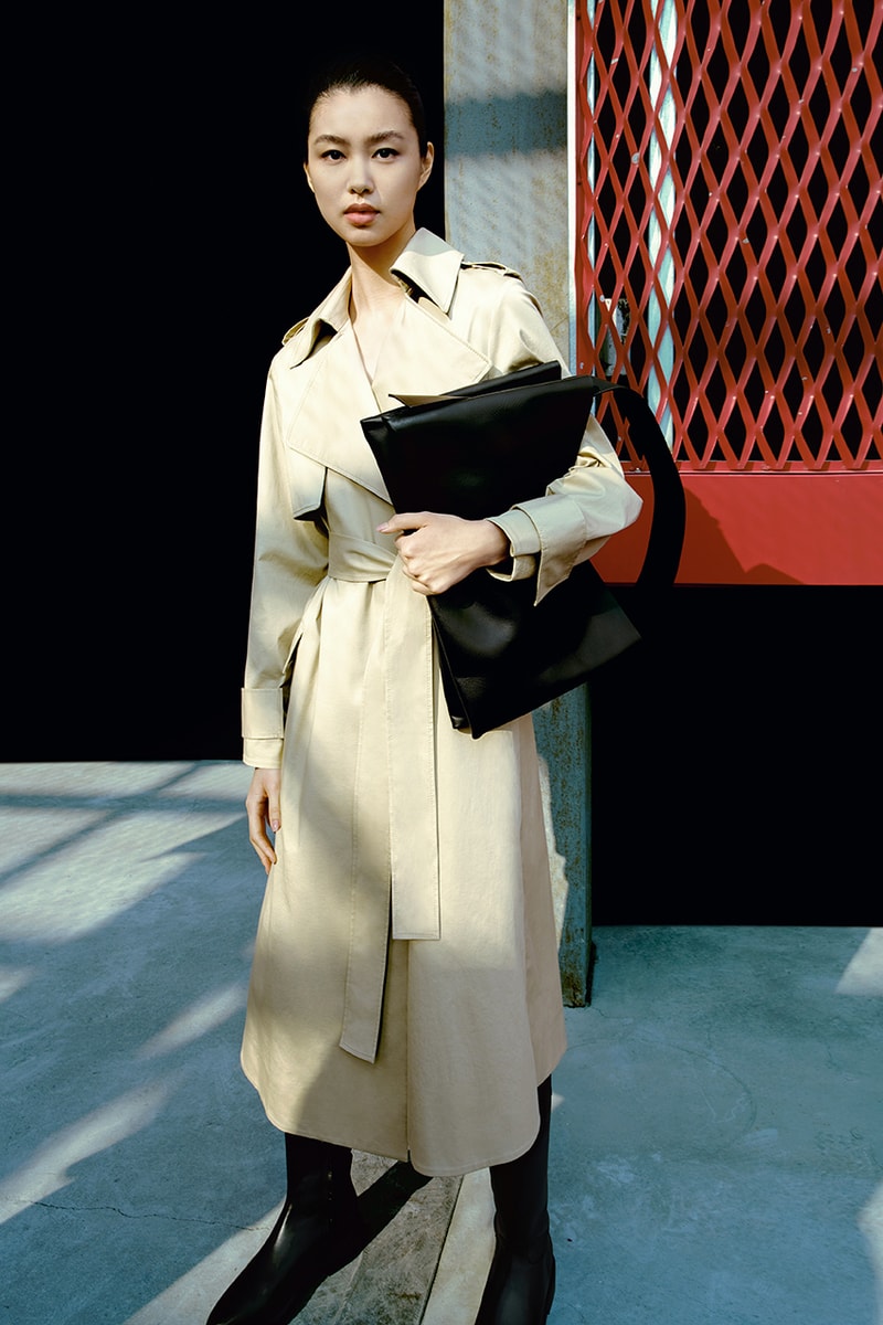 cos lunar new year cream trench coat