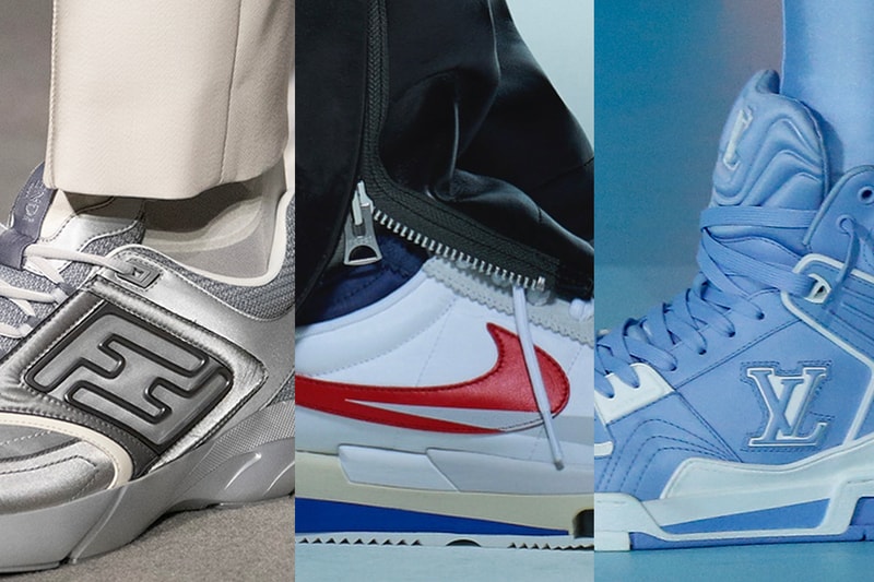 Men's Fashion Week Fall Winter 2022 Sneakers Designer Louis Vuitton Fendi Sacai Nike Cortez