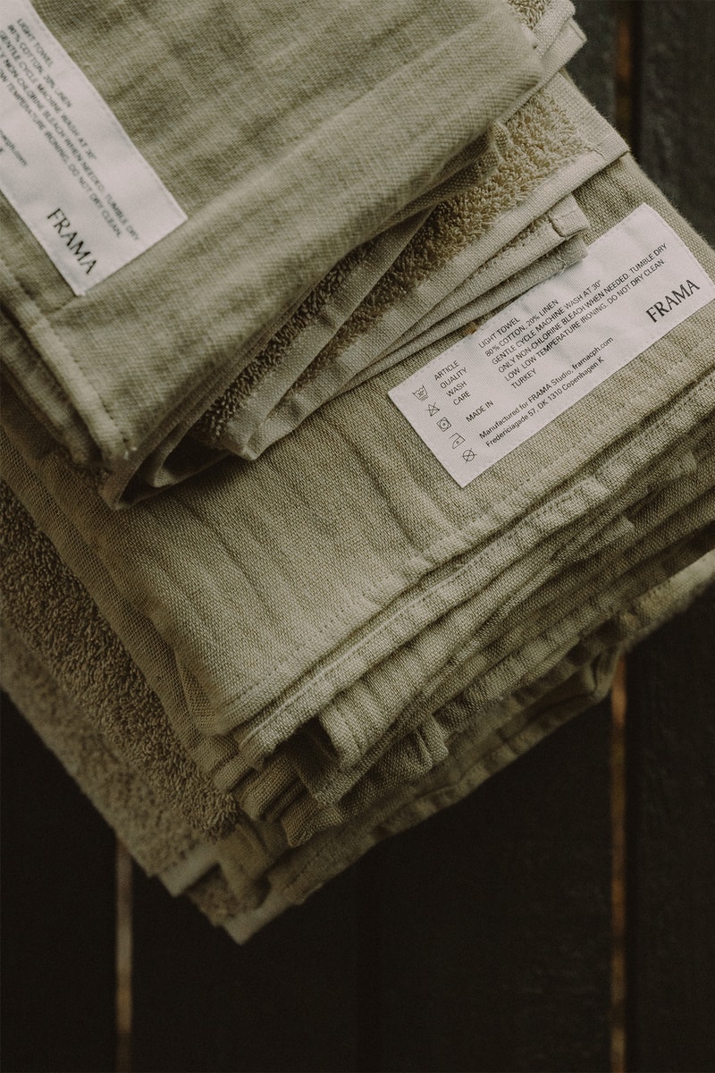 Frama Towel Collection Mindful Living Sage Green Details