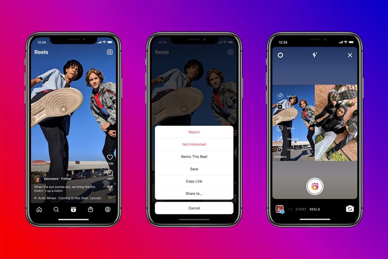 Instagram Now Allows Users To "Remix" Their Reels Videos