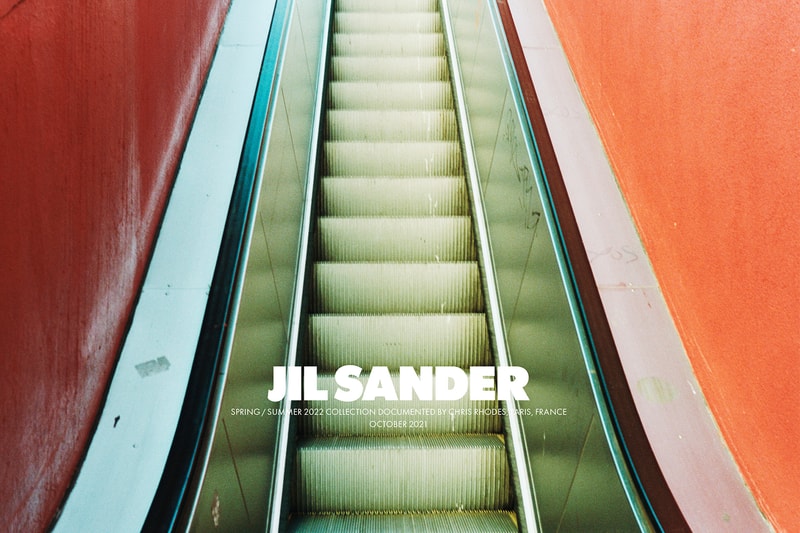 Jil Sander Spring Summer 2022 Collection Advertising Campaign Escalator