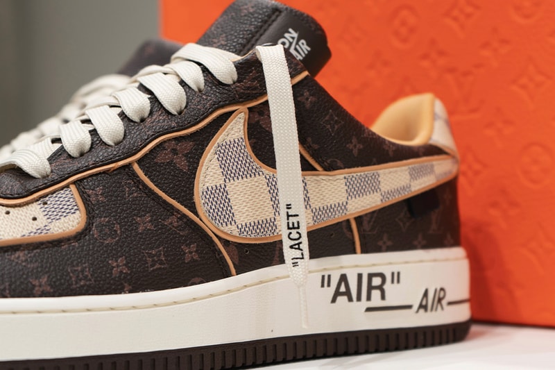 Louis Vuitton Nike Virgil Abloh Air Force 1 Swoosh Monogram Damier