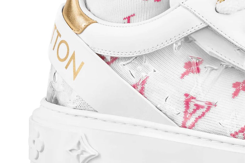 Louis Vuitton Sneaker Time Out Transparent White Pink Gold Socks Price