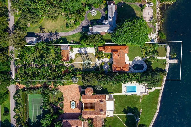 Madonna Mansion Sold $29 Million USD Wealthiest Dog Brickell Avenue Miami Bird's Eye View