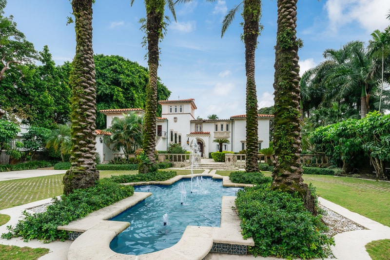 Madonna Mansion Sold $29 Million USD Wealthiest Dog Brickell Avenue Miami Entrance View