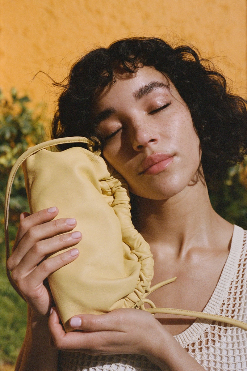 Mansur Gavriel Mini Cloud Clutch Handbags Pomelo