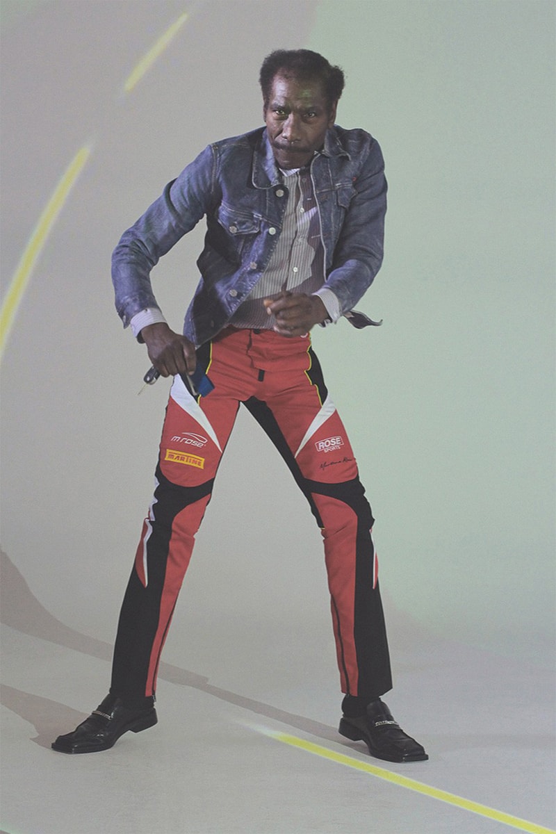 Martine Rose SS22 Collection Lookbook Denim Shirt Pants Red