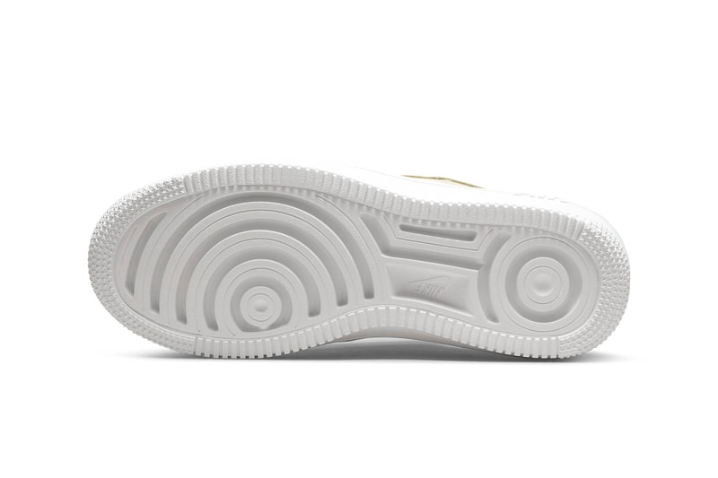 Nike Air Force 1 PLT.AF.ORM Fossil Sneakers White Black Outsole