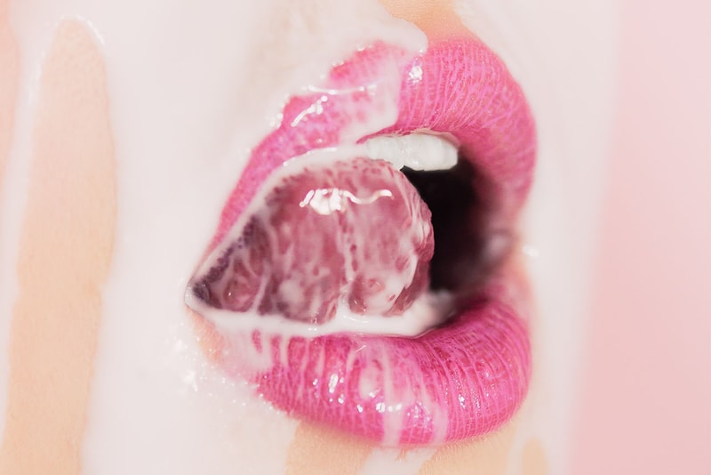 mouth tongue lick sex milk