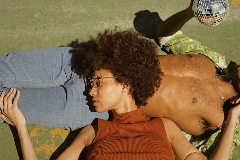 Woman resting in lingerie