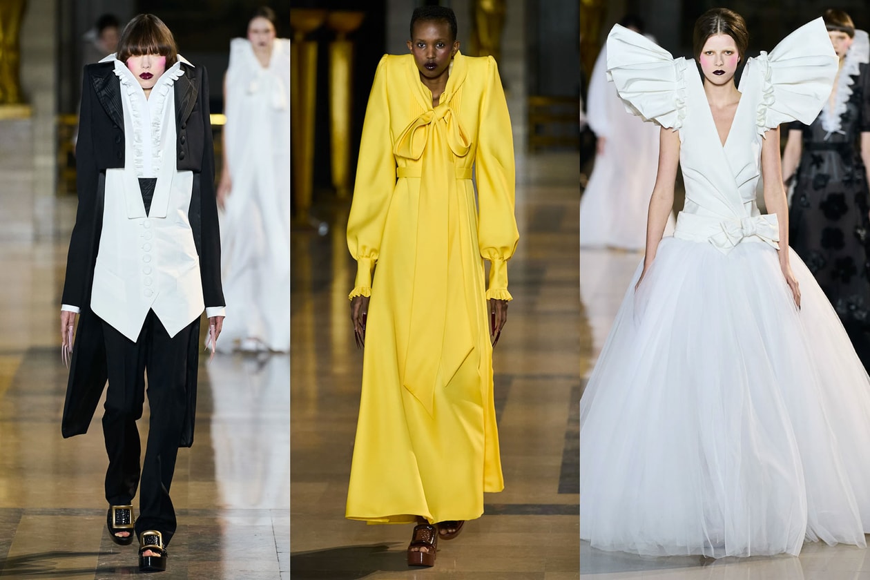 Paris Haute Couture Fashion Week Spring Summer Best Collections Top Shows puff sleeve dress Giallo Schiaparelli Valentino