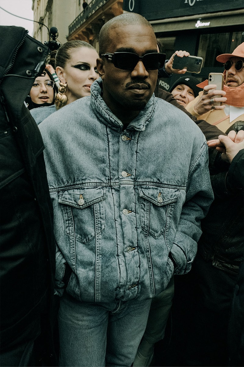 Paris Fashion Week Mens Fall Winter 2022 FW22 Street Style Kanye West Julia Fox