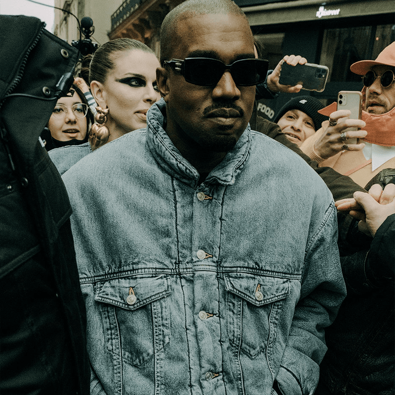 Paris Fashion Week Mens Fall Winter 2022 FW22 Street Style Kanye West Julia Fox