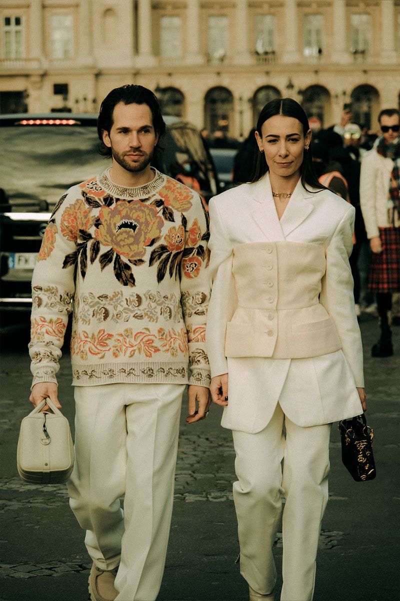 Paris Fashion Week Mens Fall Winter 2022 FW22 Street Style Kanye West Julia Fox