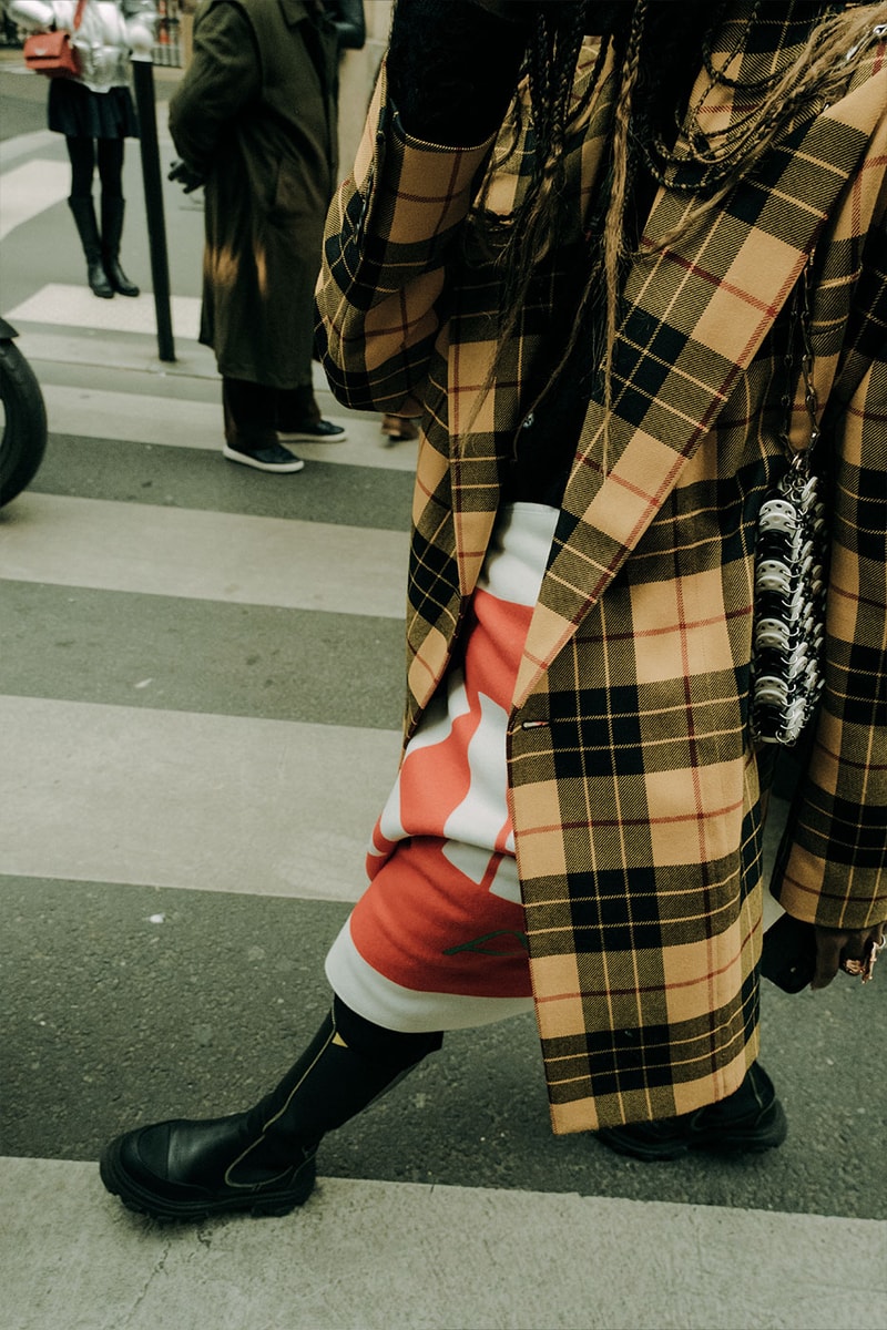 Paris Fashion Week Mens Fall Winter 2022 FW22 Street Style Kanye West Julia Fox