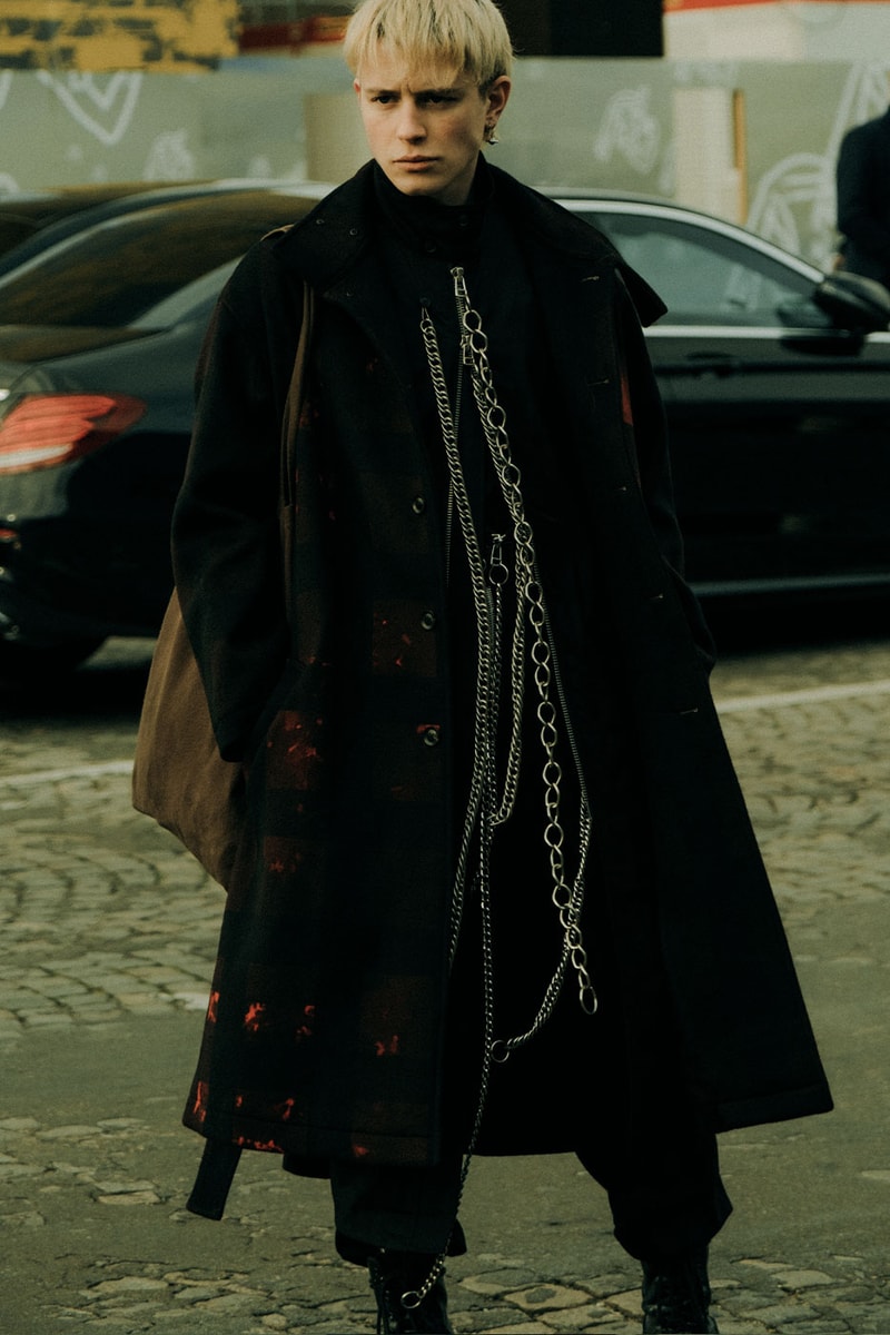Paris Fashion Week Mens Fall Winter 2022 FW22 Street Style Kanye West Julia Fox