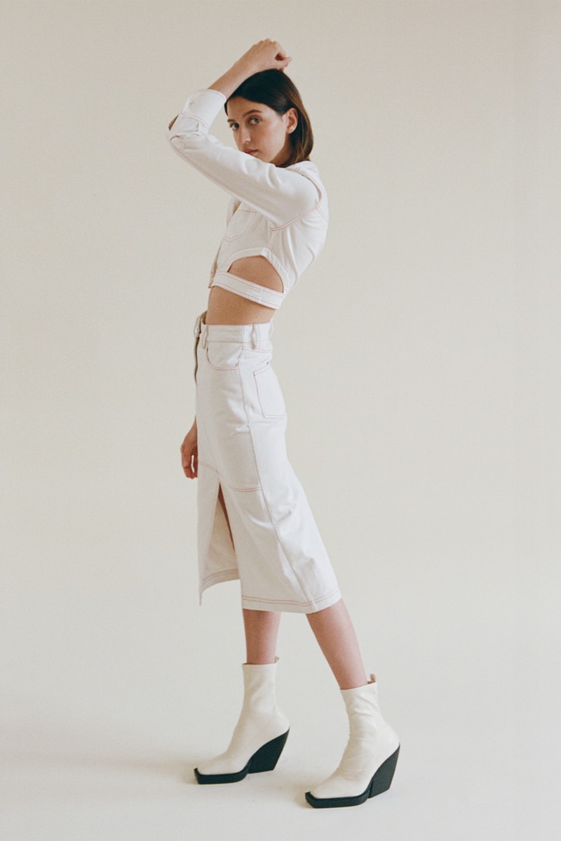 Rationalle Matching Sets Outerwear Lookbook White Top Skirt