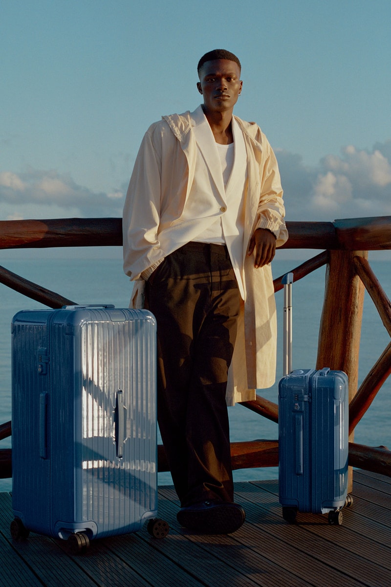 RIMOWA Tanzania Capsule Azure Check In L Trunk Suitcase