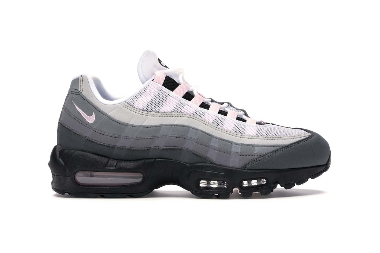 Nike Air Max 95 Kim Kardashian Gunsmoke Grey Pink Foam Gray Spring Sneakers Workout Runner Shoes