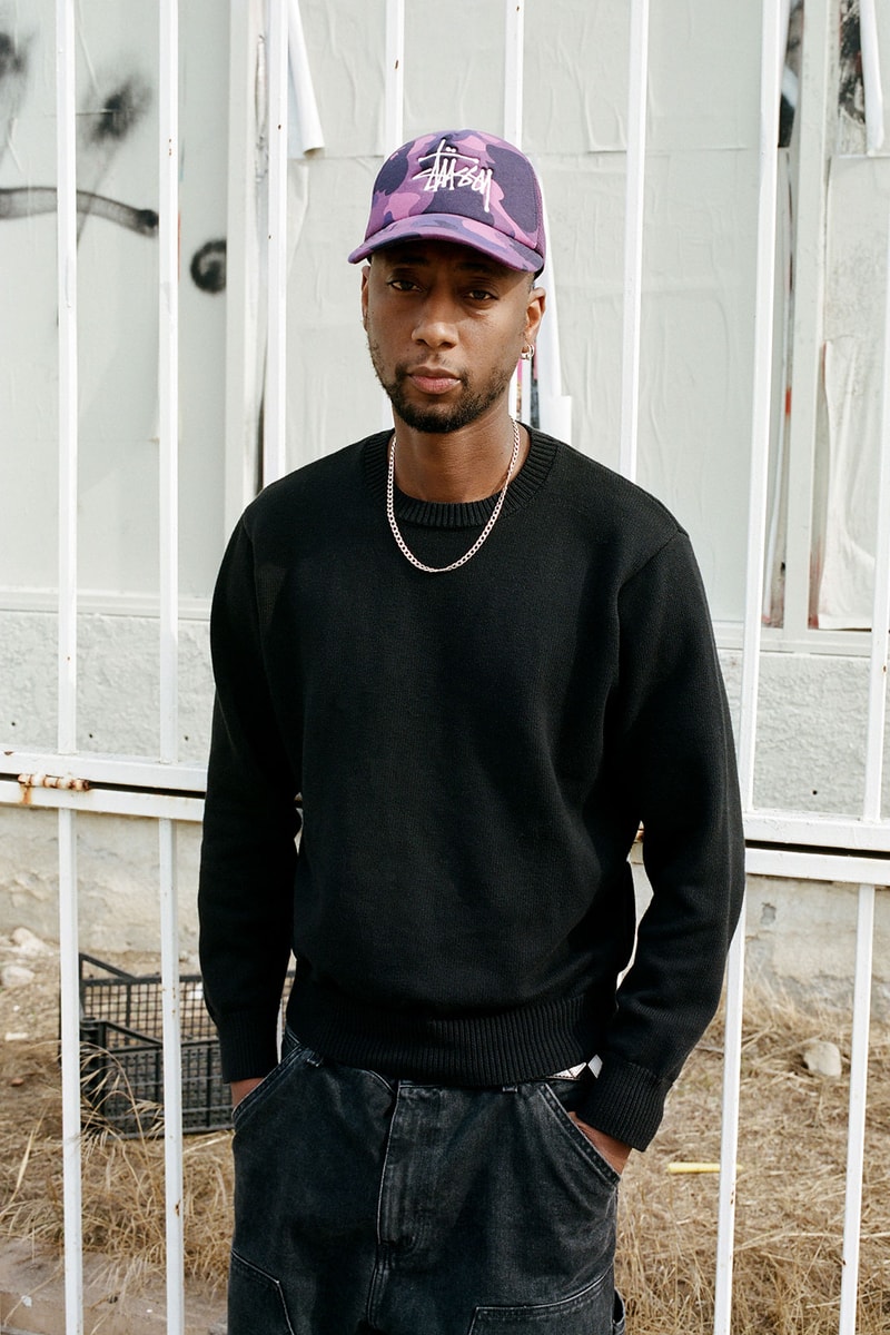 Stussy BAPE Trucker Hat Collaboration Camo Purple