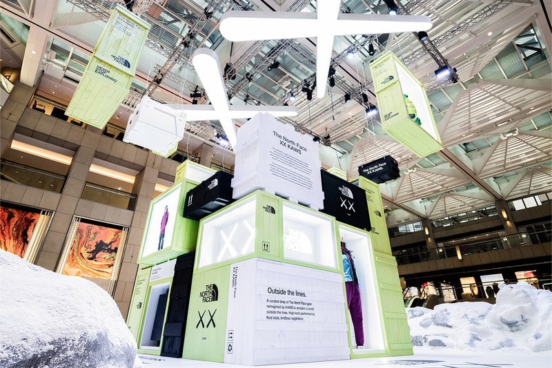 The North Face XX Kaws Collaboration Installation LANDMARK Cargo Boxes