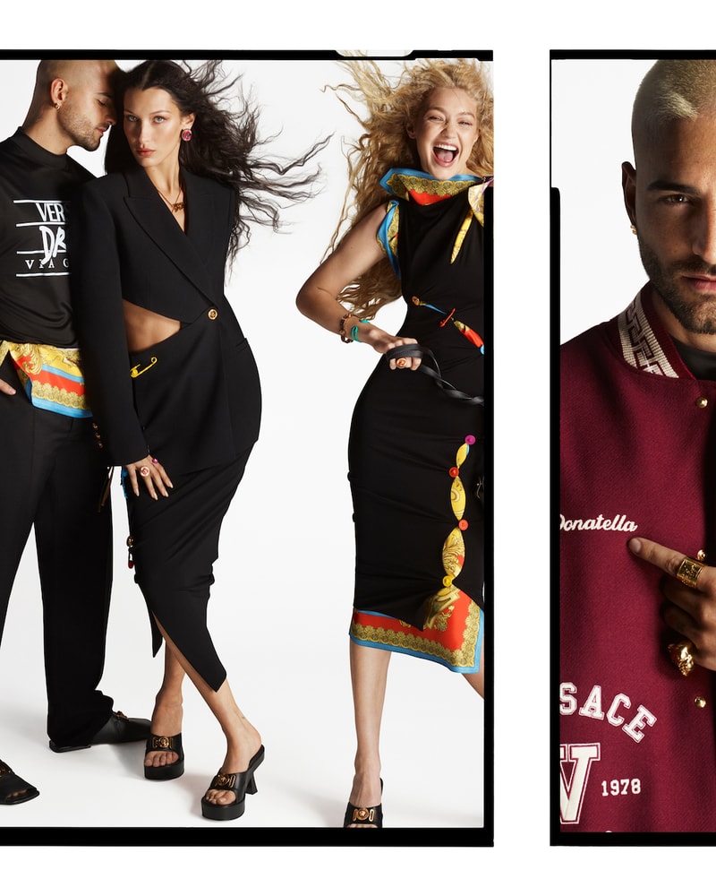 gigi bella hadid sisters versace spring/summer 2022 campaign season ss22 donatella models designer 