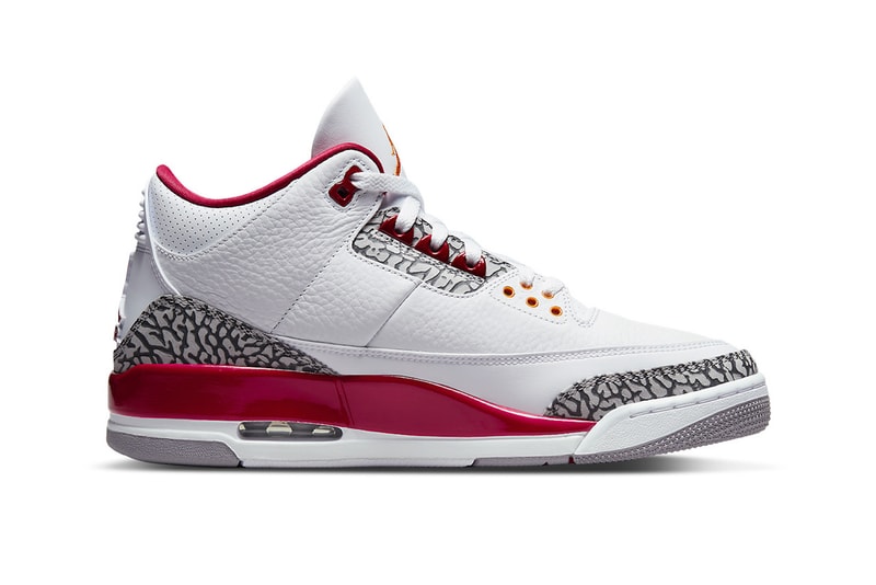 Nike Air Jordan 3 AJ3 Cardinal Red White Sneakers Footwear Shoes Kicks