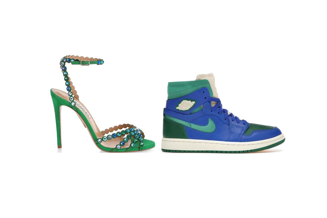 #TwoMoods Instagram Sneakers Heels Shopping Trend Amina Muaddi Nike Air Jordan Dunk