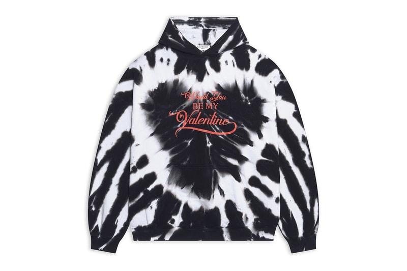 Balenciaga Valentine's Day 2022 Heart Tie-Dye Hoodie