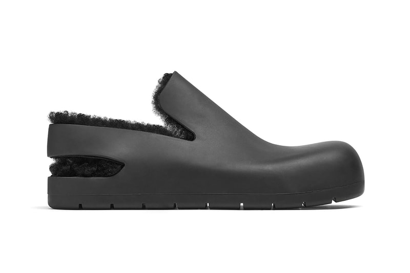 Bottega Veneta Puddle Slingback Shearling Sandal Black