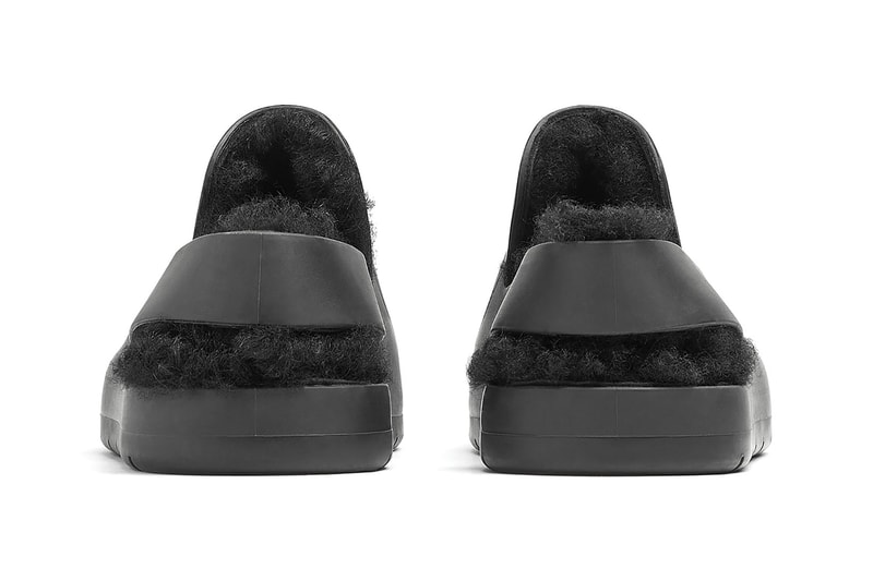 Bottega Veneta Puddle Slingback Shearling Sandal Black