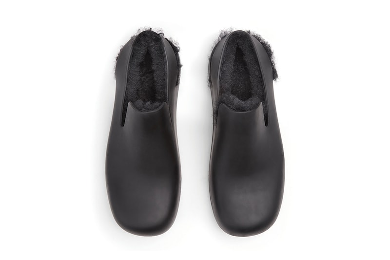 Bottega Veneta Puddle Slingback Shearling Sandal Black