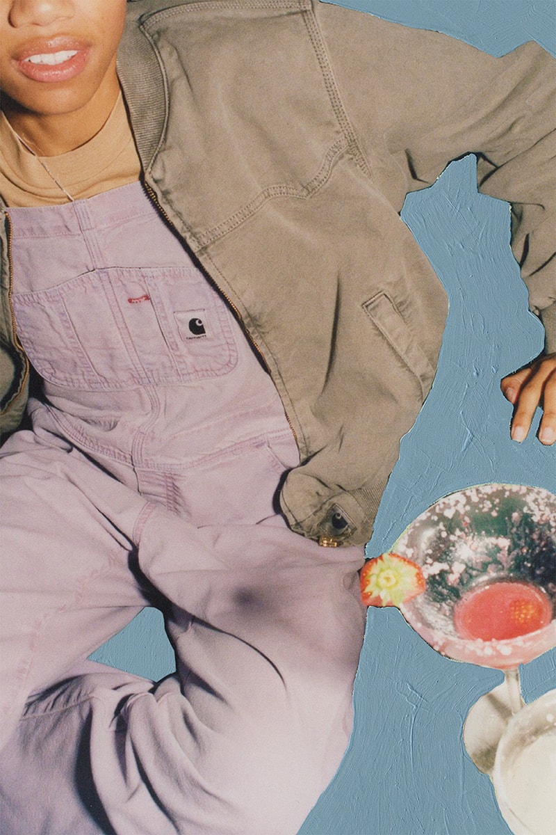 Carhartt WIP Spring 2022 Campaign Elliot James Kennedy Outerwear Workwear Jacket Overalls Muted Green Purple