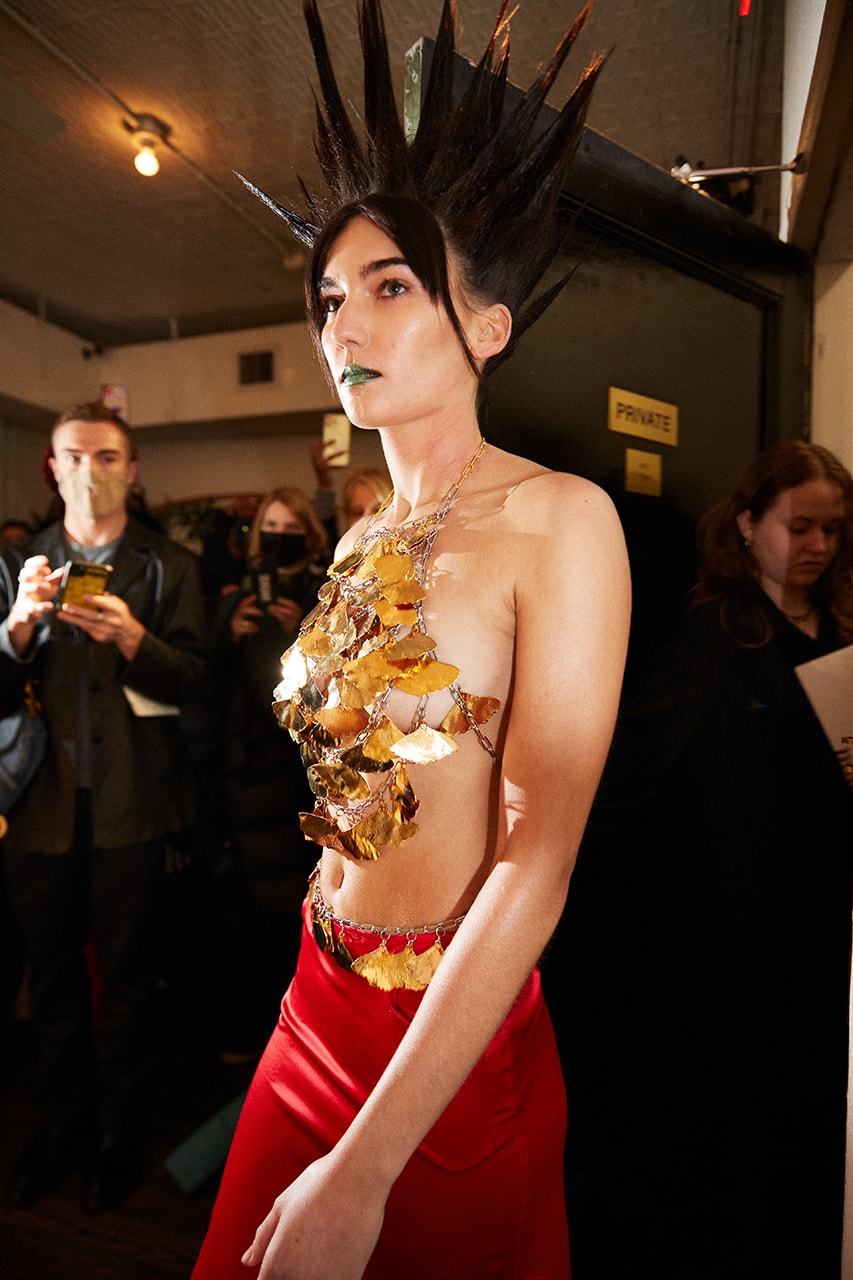 olivia cheng dauphinette fall winter 2022 collection backstage new york fashion week designer emerging brand interview