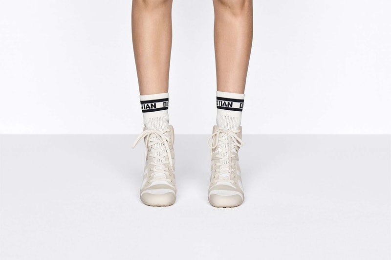 Dior D Zenith Heeled Sneaker Boot White Blue Price Release Date
