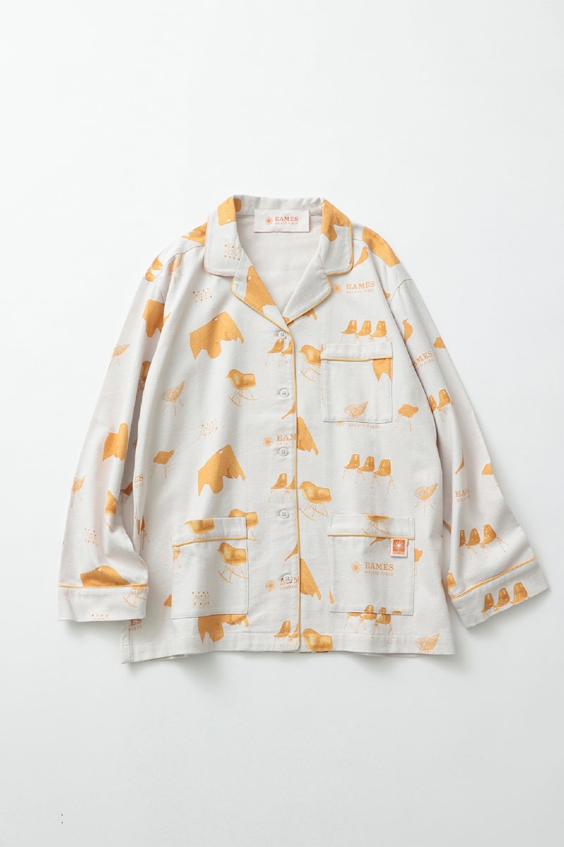 Gelato Pique Eames Home Collection Loungewear Accessories Design Gelato Pique Eames Home Collection Loungewear Accessories Design Pajama Top Orange