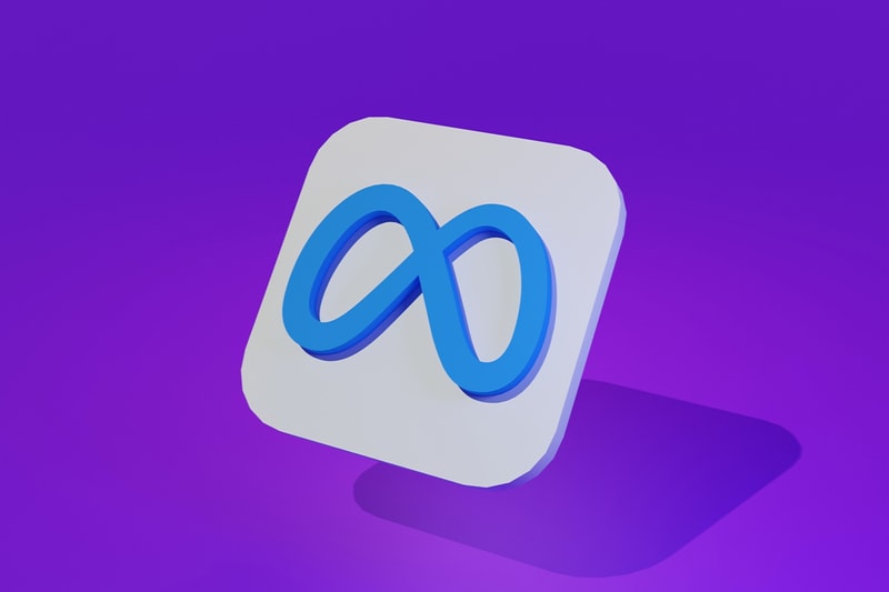 Meta Logo on Purple Background