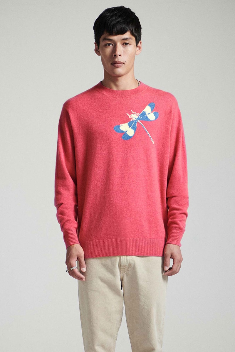 leret leret dragonfly pink cashmere sweater