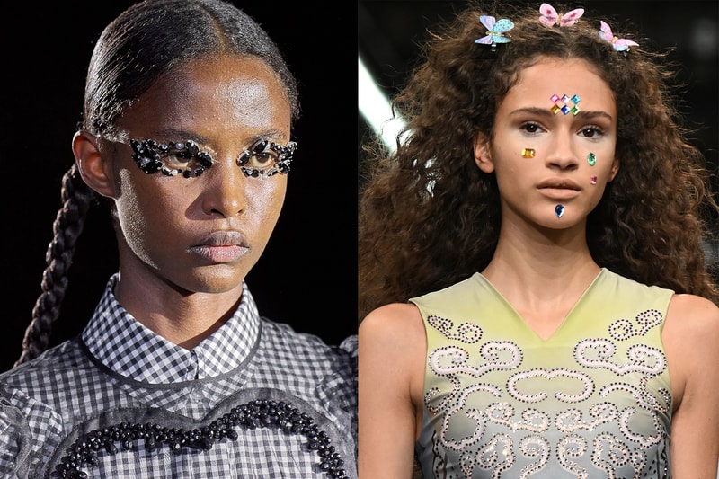 London Fashion Week Fall Winter 2022 FW22 Beauty Trends Makeup Hair Simone Rocha Connor Ives