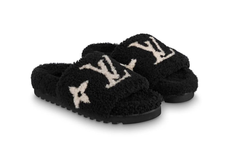 adidas fur slippers