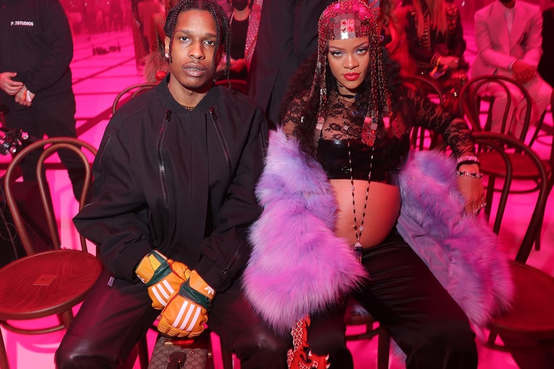 rihanna asap rocky gucci celebrity looks milan fashion week fall winter 2022